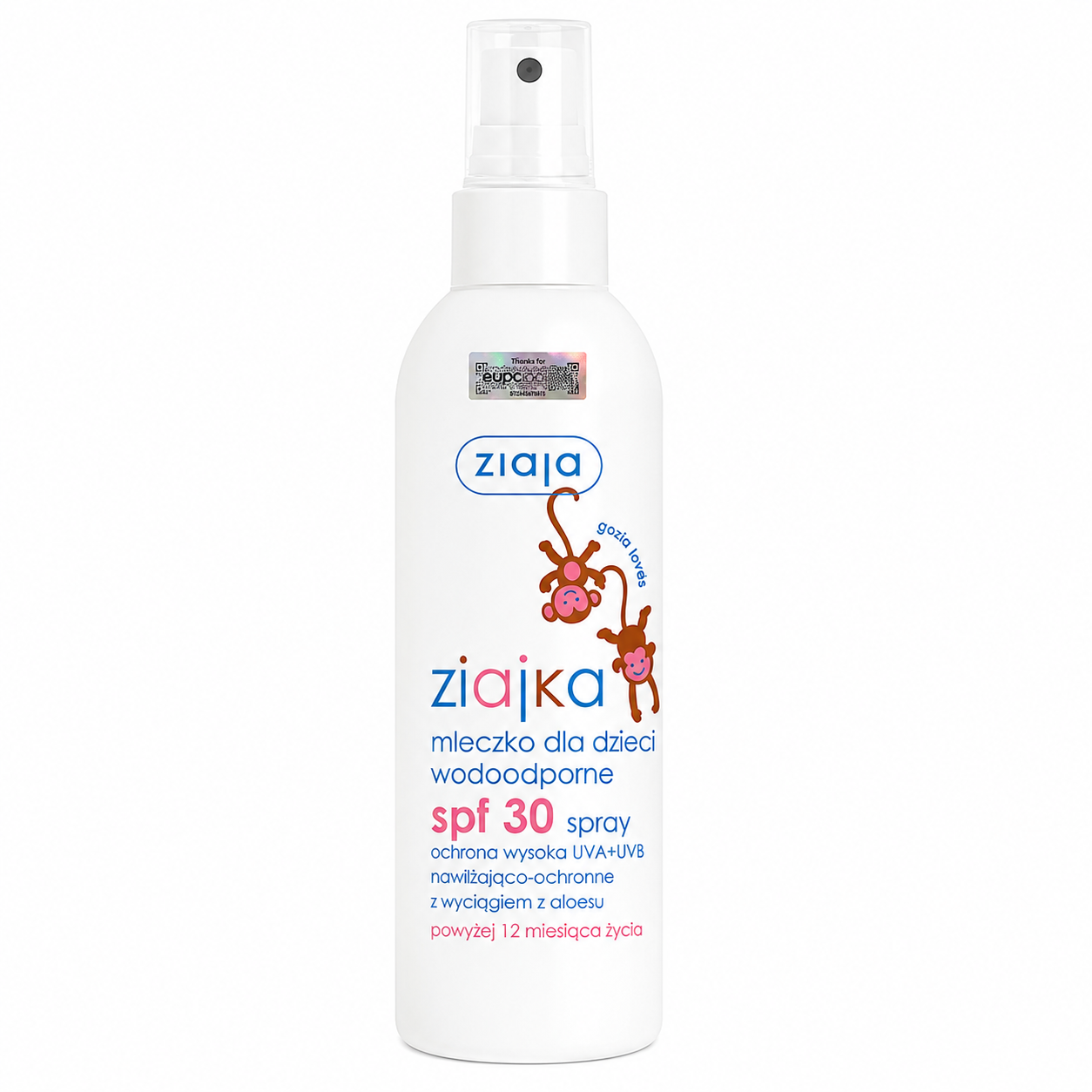Sữa Chống Nắng Chịu Nước Dạng Xịt Dành Cho Trẻ Từ 12 Tháng SPF30 Ziaja 170ml