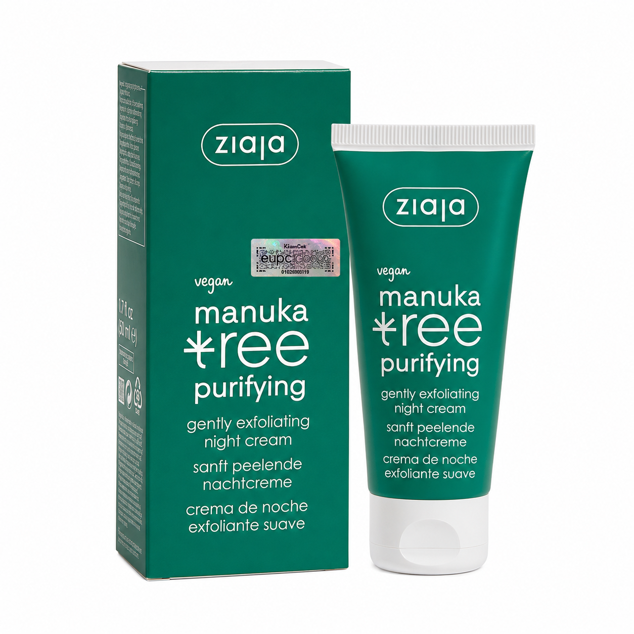 Ziaja Manuka Tree Purifying Gently Exfoliating Night Cream 50ml - Kem Đêm kiềm dầu, giảm mụn Ziaja Manuka