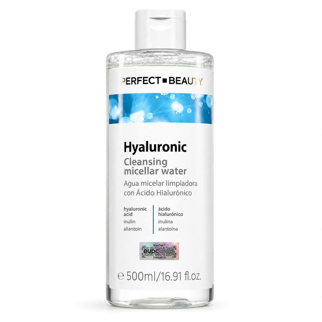 Perfect Beauty Hyaluronic Cleansing Micellar Water 500ml - Tẩy trang Micellar dưỡng ẩm chăm sóc da
