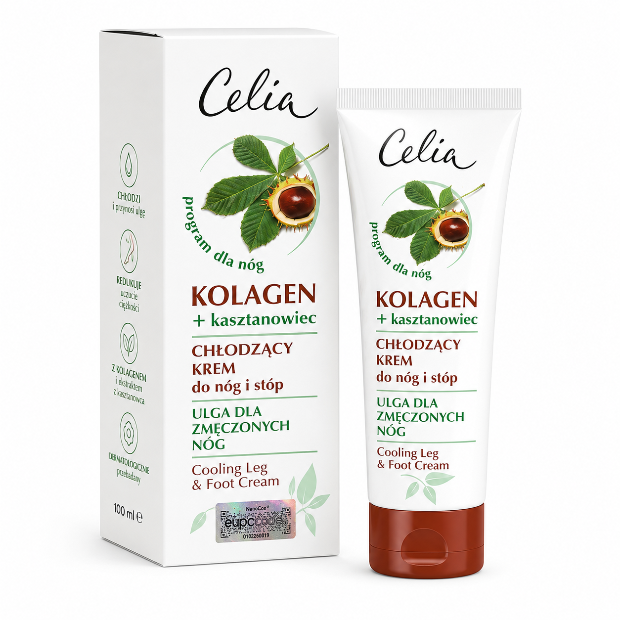 Kem chăm sóc chân Hạt dẻ ngựa & Collagen Celia 100ml