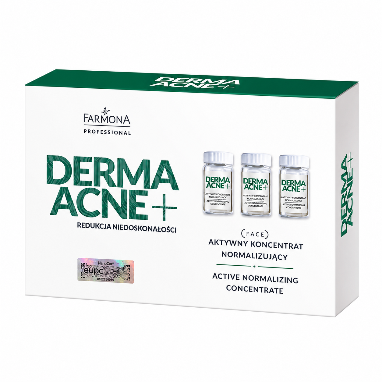 Tinh chất cô đặc kiềm dầu giảm mụn dành cho da mụn Trứng cá & da dầu Dermaacne+ Farmona Professional 5x5ml
