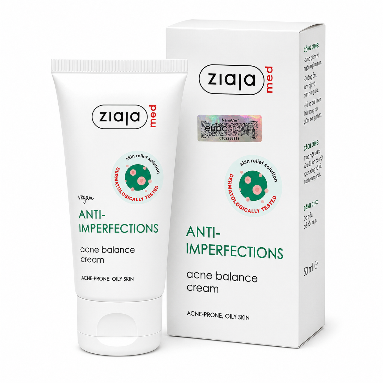Ziaja Med Kem ngừa mụn trứng cá 50ml